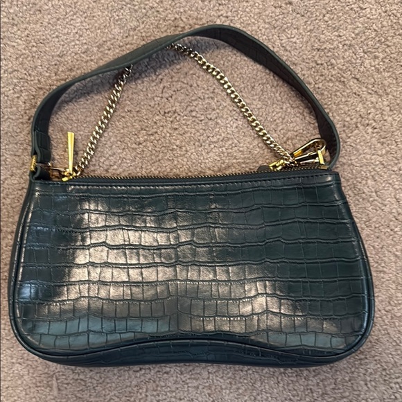 JW PEI Green and Gold Textured Shoulder Bag - Picture 7 of 10
